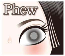 The attractive eyes of a beautiful woman sticker #2069484