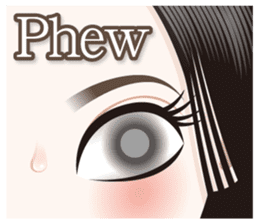 The attractive eyes of a beautiful woman sticker #2069484