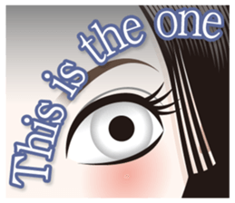 The attractive eyes of a beautiful woman sticker #2069485