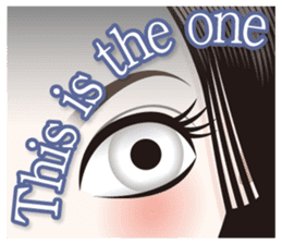 The attractive eyes of a beautiful woman sticker #2069485