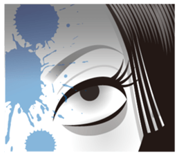 The attractive eyes of a beautiful woman sticker #2069486