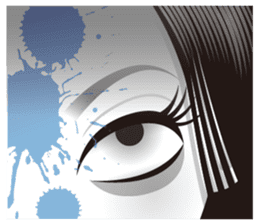 The attractive eyes of a beautiful woman sticker #2069486