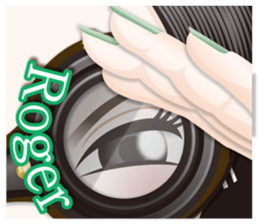 The attractive eyes of a beautiful woman sticker #2069488