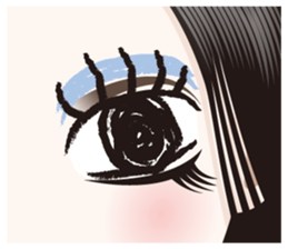 The attractive eyes of a beautiful woman sticker #2069490