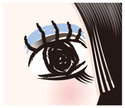 The attractive eyes of a beautiful woman sticker #2069490