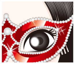 The attractive eyes of a beautiful woman sticker #2069492