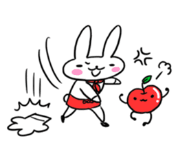 Cheerful patissier's rabbit & apple sticker #2069920