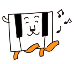 PIANO DOG 2 sticker #2070695