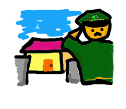 House guard man story sticker #2070893