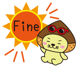 Mr. otter wearing a chestnut "Kuri-Kuri" sticker #2071479