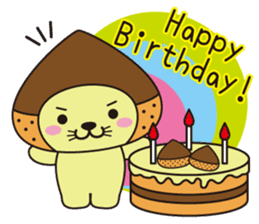 Mr. otter wearing a chestnut "Kuri-Kuri" sticker #2071485