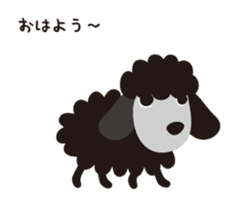 Black Toy Poodle  Sheep dog sticker #2071535