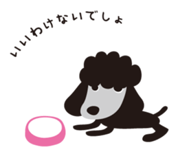 Black Toy Poodle  Sheep dog sticker #2071540