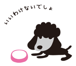 Black Toy Poodle  Sheep dog sticker #2071540