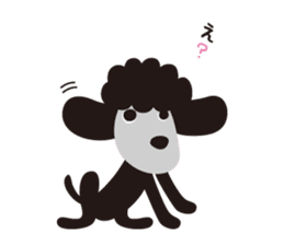 Black Toy Poodle  Sheep dog sticker #2071544