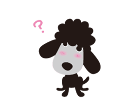 Black Toy Poodle  Sheep dog sticker #2071545
