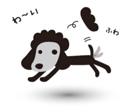 Black Toy Poodle  Sheep dog sticker #2071550