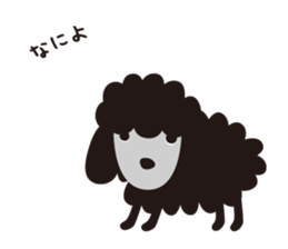 Black Toy Poodle  Sheep dog sticker #2071551