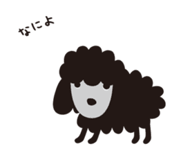 Black Toy Poodle  Sheep dog sticker #2071551