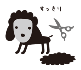 Black Toy Poodle  Sheep dog sticker #2071562