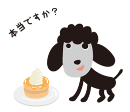 Black Toy Poodle  Sheep dog sticker #2071568
