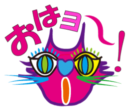 SHOCKING PINKiee the Cat <For basic J> sticker #2071654