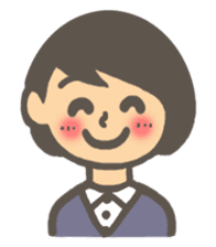 An eager but very polite saleslady sticker #2072887