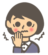 An eager but very polite saleslady sticker #2072890