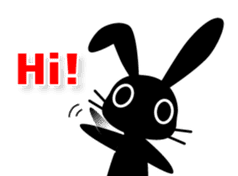 Cute Black Rabbit sticker #2074293
