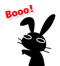 Cute Black Rabbit sticker #2074300