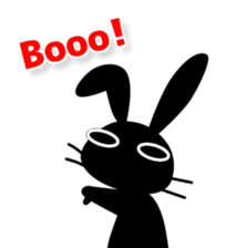 Cute Black Rabbit sticker #2074300