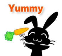 Cute Black Rabbit sticker #2074301