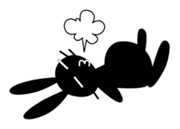 Cute Black Rabbit sticker #2074302