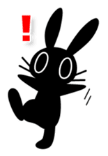Cute Black Rabbit sticker #2074303