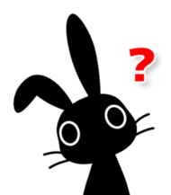 Cute Black Rabbit sticker #2074304