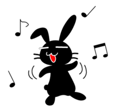 Cute Black Rabbit sticker #2074305