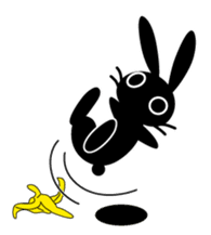 Cute Black Rabbit sticker #2074310