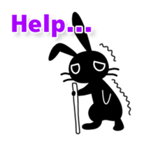 Cute Black Rabbit sticker #2074312