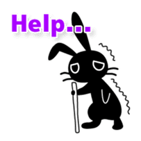 Cute Black Rabbit sticker #2074312