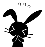 Cute Black Rabbit sticker #2074314
