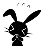 Cute Black Rabbit sticker #2074314