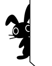 Cute Black Rabbit sticker #2074316