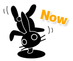Cute Black Rabbit sticker #2074317