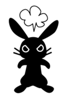 Cute Black Rabbit sticker #2074322
