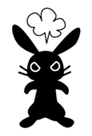 Cute Black Rabbit sticker #2074322