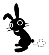 Cute Black Rabbit sticker #2074323