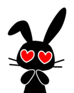 Cute Black Rabbit sticker #2074325