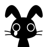 Cute Black Rabbit sticker #2074326