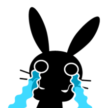 Cute Black Rabbit sticker #2074327