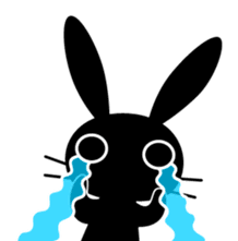 Cute Black Rabbit sticker #2074327